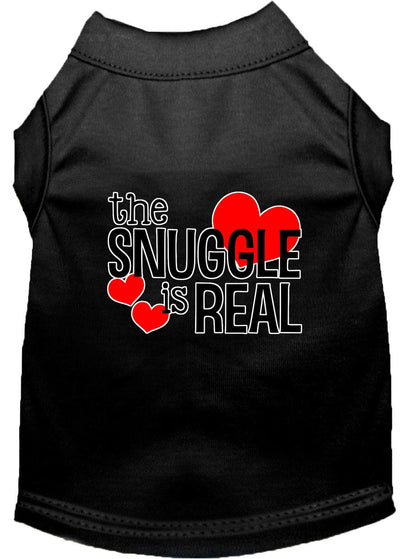 Camiseta para perros y gatos con serigrafía "The Snuggle Is Real"