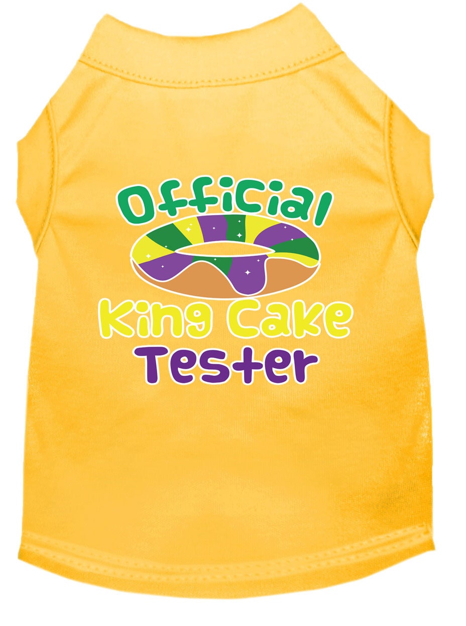 Pet Dog & Cat Shirt Screen Printed, "King Cake Tester"