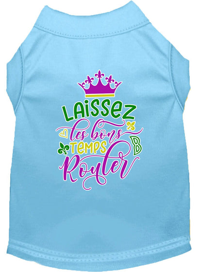 Pet Dog & Cat Shirt Screen Printed, "Laissez Les Bons Temps Rouler"