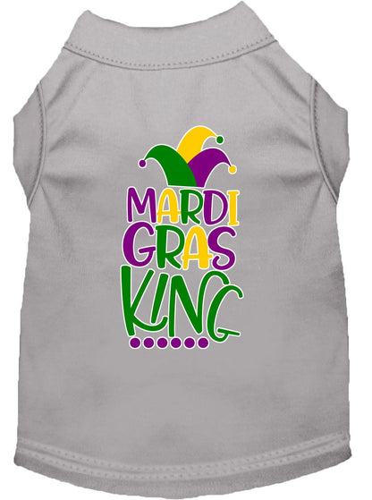 Pet Dog & Cat Shirt Screen Printed, "Mardi Gras King"