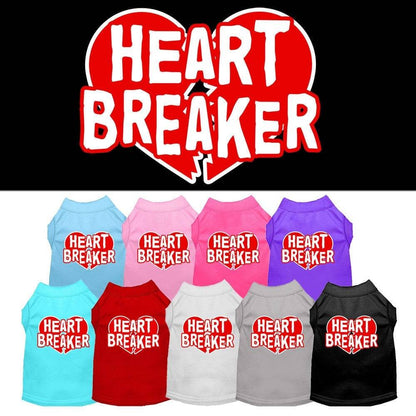 Camiseta para perros y gatos con serigrafía "Heart Breaker"