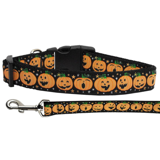 Collar o correa de nailon para perros y gatos de Halloween, "calabazas"