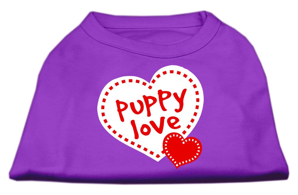 Pet Dog & Cat Shirt Screen Printed, "Puppy Love"