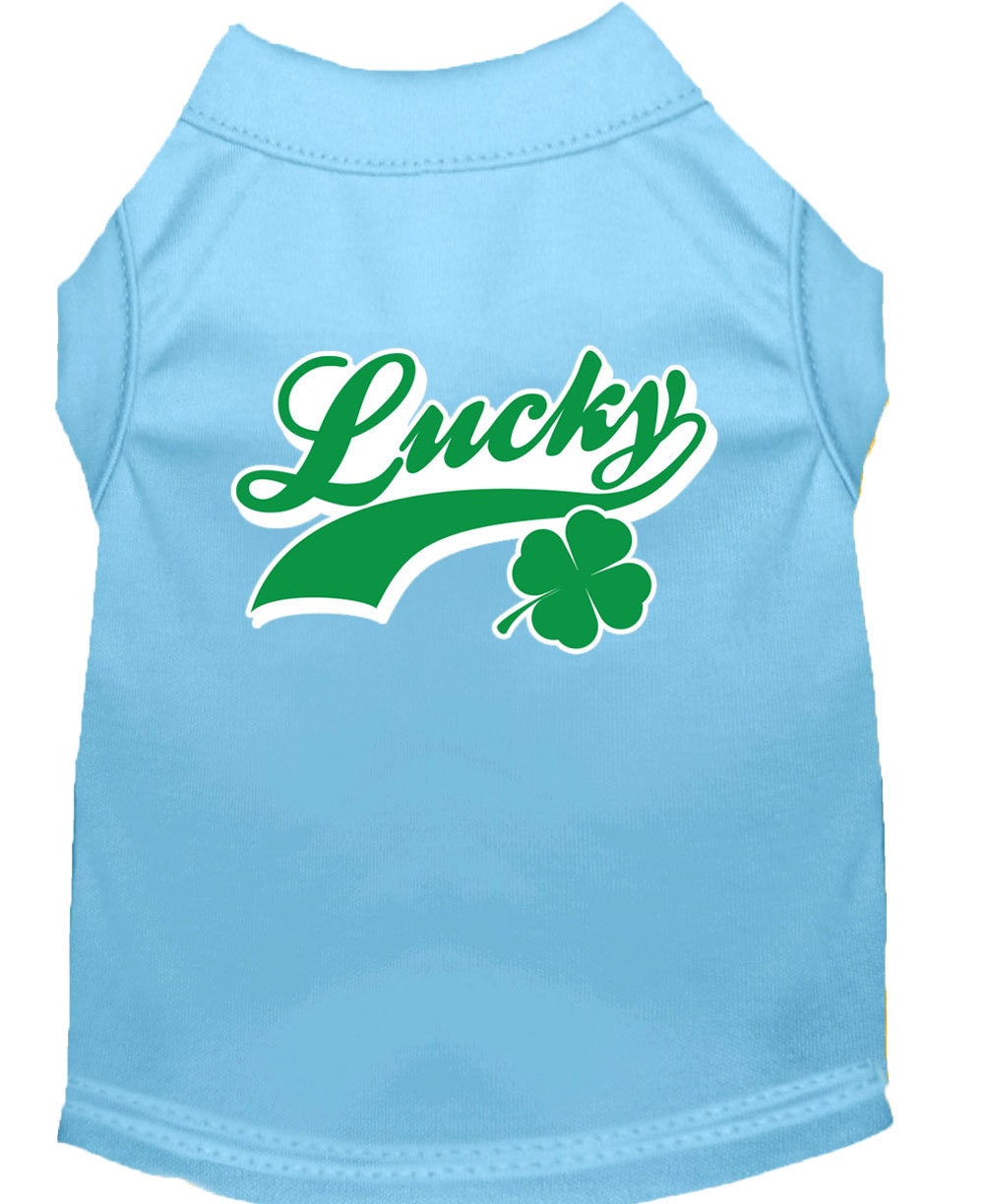 Camiseta para perros y gatos serigrafiada con el logo "Lucky Swoosh"