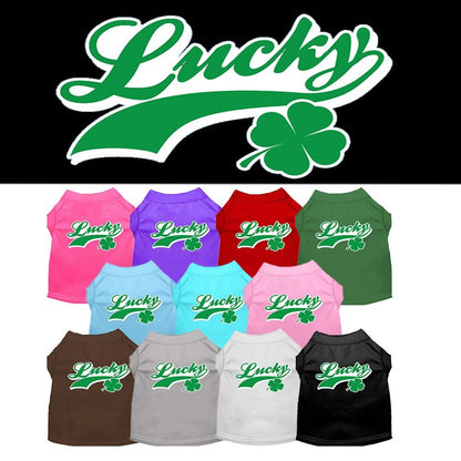 Camiseta para perros y gatos serigrafiada con el logo "Lucky Swoosh"