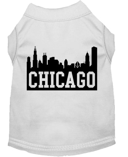 Pet Dog & Cat Shirt Screen Printed, "Chicago Skyline"