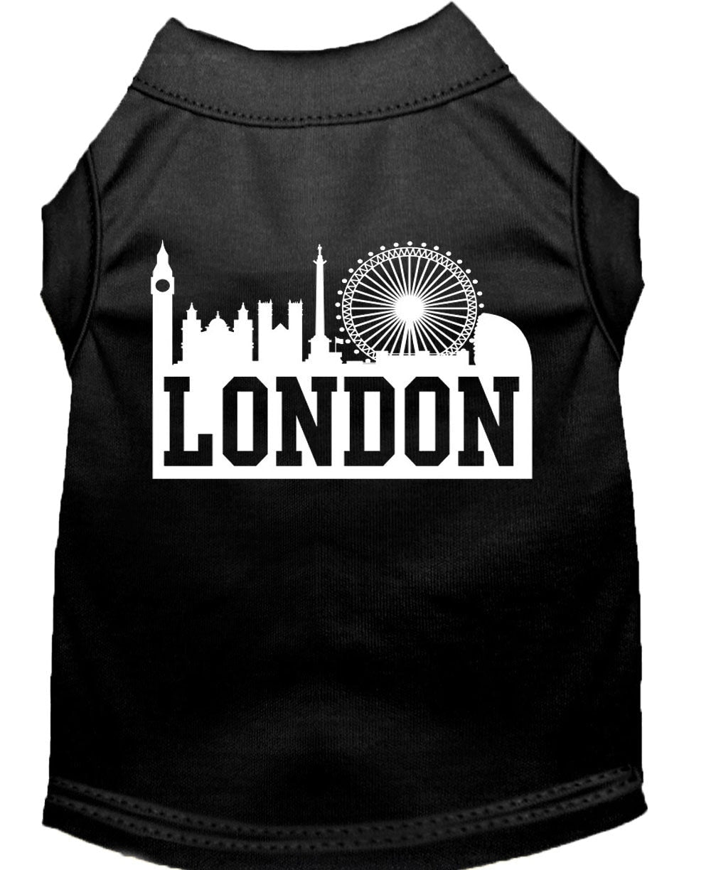 Pet Dog & Cat Shirt Screen Printed, "London Skyline"