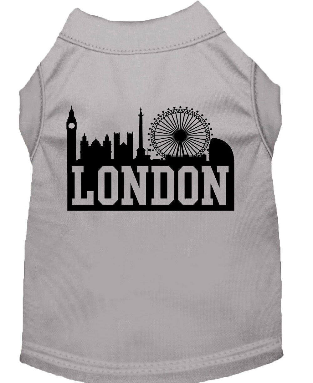 Pet Dog & Cat Shirt Screen Printed, "London Skyline"