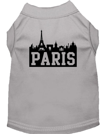 Pet Dog & Cat Shirt Screen Printed, "Paris Skyline"