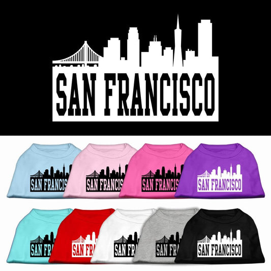 Camiseta para perros y gatos con serigrafía "San Francisco Skyline"