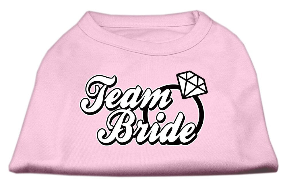 Camiseta para perros y gatos con serigrafía "Team Bride"