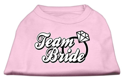 Camiseta para perros y gatos con serigrafía "Team Bride"