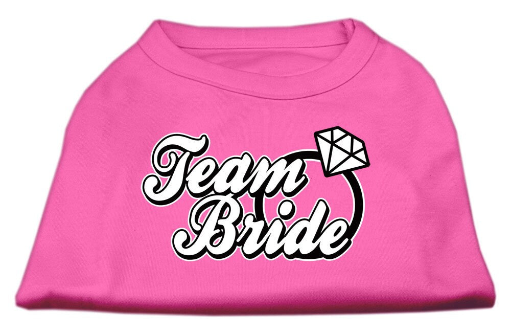 Camiseta para perros y gatos con serigrafía "Team Bride"