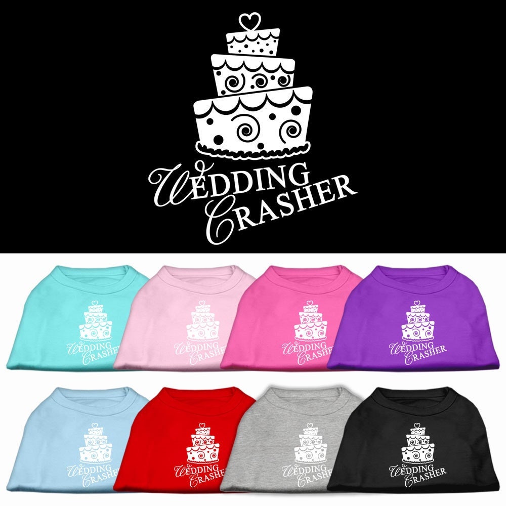 Camiseta para perros y gatos con serigrafía "Wedding Crasher"