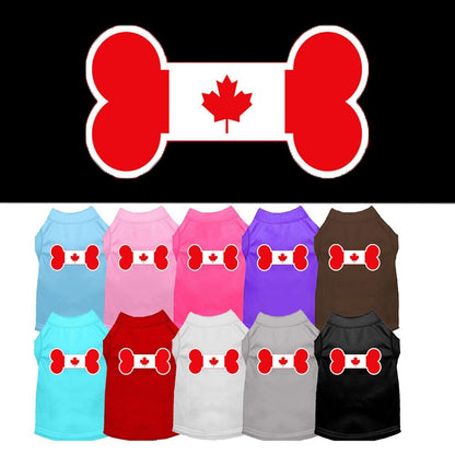 Pet Shirt "Bone Shaped Canadian Flag"