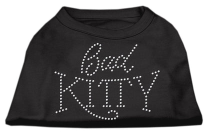 Camiseta para perros y gatos con diamantes de imitación, "Bad Kitty"