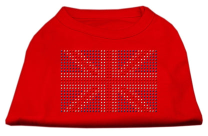 Camiseta para perros y gatos con diamantes de imitación y bandera británica