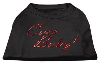 Camiseta para perros y gatos con diamantes de imitación, "Ciao Baby"