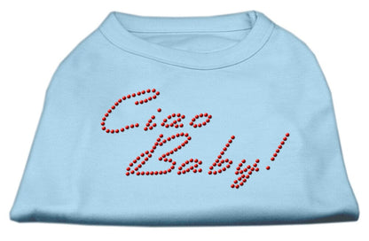 Camiseta para perros y gatos con diamantes de imitación, "Ciao Baby"