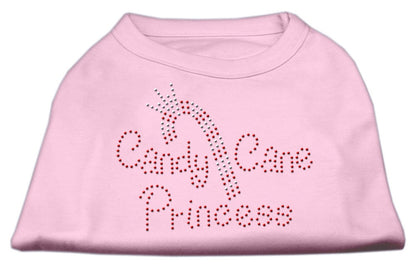 Christmas Pet Dog & Cat Shirt Rhinestone, "Candy Cane Princess"