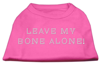 Pet Dog & Cat Shirt Rhinestone, "Leave My Bone Alone!"