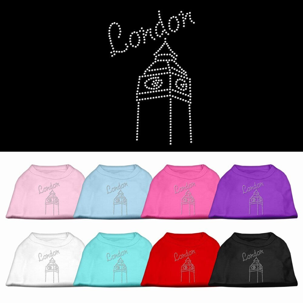 Pet Dog & Cat Shirt Rhinestone, "London"