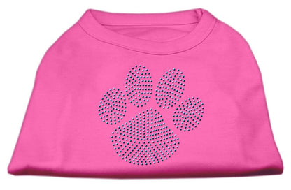 Camiseta para perros y gatos con diamantes de imitación, "Blue Paw"