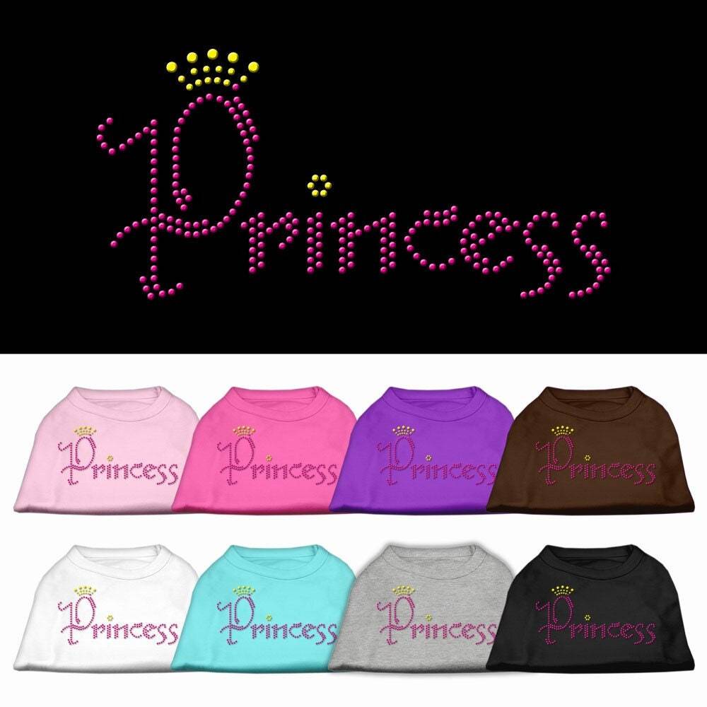 Pet Dog & Cat Shirt Rhinestone, "Princess"