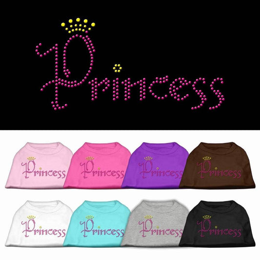 Camiseta para perros y gatos con diamantes de imitación, "Princesa"