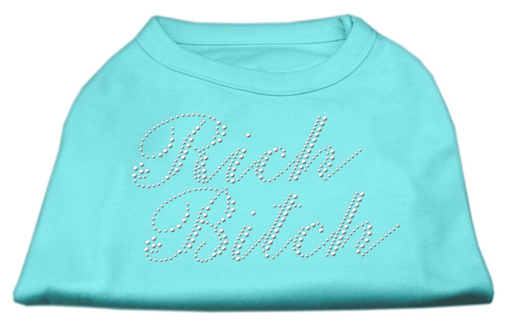 Pet Dog & Cat Shirt Rhinestone, "Rich Bitch"