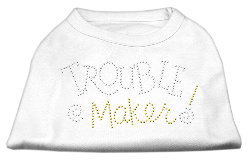 Pet Dog & Cat Shirt Rhinestone, "Trouble Maker"