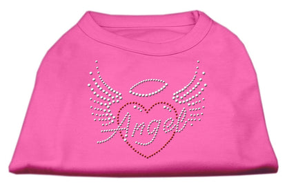 Camiseta para perros y gatos con diamantes de imitación, "Corazón de ángel"