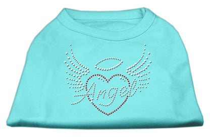 Camiseta para perros y gatos con diamantes de imitación, "Corazón de ángel"