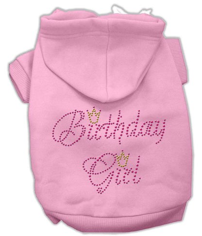 Sudadera con capucha para mascotas, perros y gatos con diamantes de imitación, "Birday Girl"