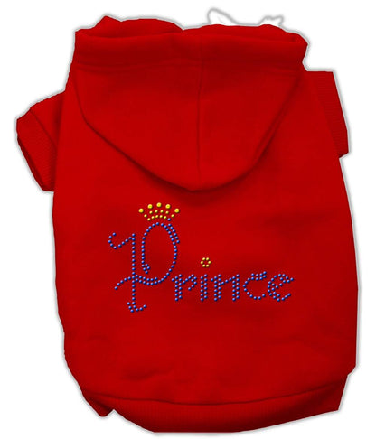 Sudadera con capucha para mascotas, perros y gatos con diamantes de imitación, "Prince"