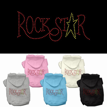 Pet, Dog & Cat Hoodie Rhinestone, "Rockstar"