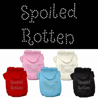 Pet, Dog & Cat Hoodie Rhinestone, "Spoiled Rotten"