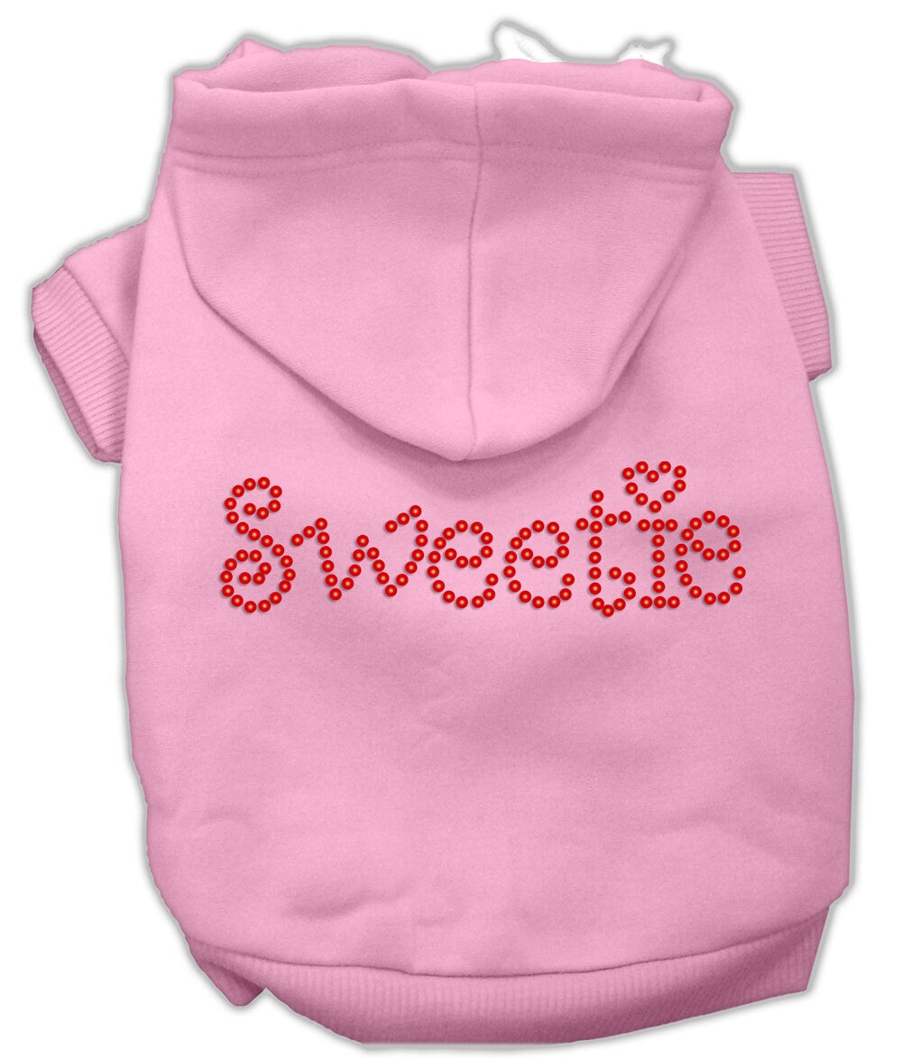 Sudadera con capucha para mascotas, perros y gatos con diamantes de imitación, "Sweetie"