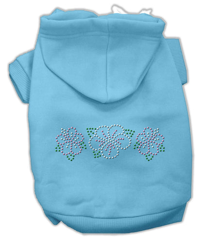 Sudadera con capucha para mascotas, perros y gatos con diamantes de imitación, "Flor tropical"