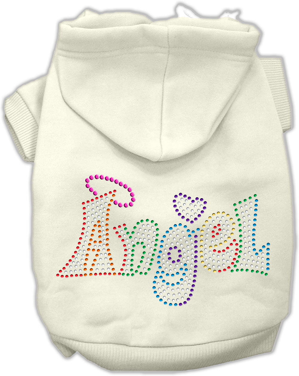 Pet, Dog & Cat Hoodie Rhinestone, "Technicolor Angel"