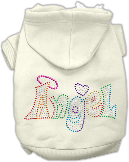 Pet, Dog & Cat Hoodie Rhinestone, "Technicolor Angel"