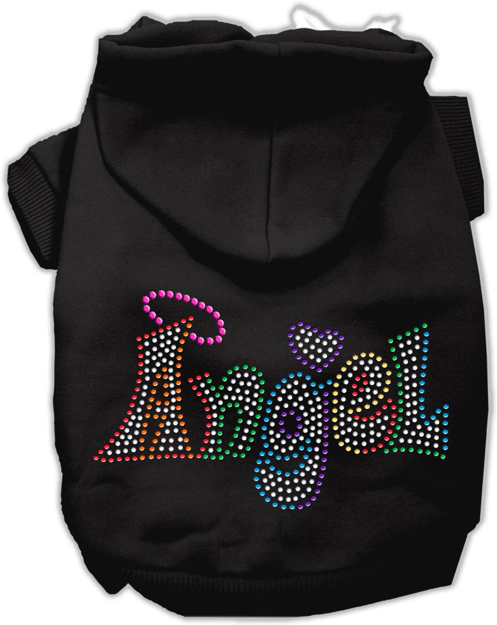 Pet, Dog & Cat Hoodie Rhinestone, "Technicolor Angel"