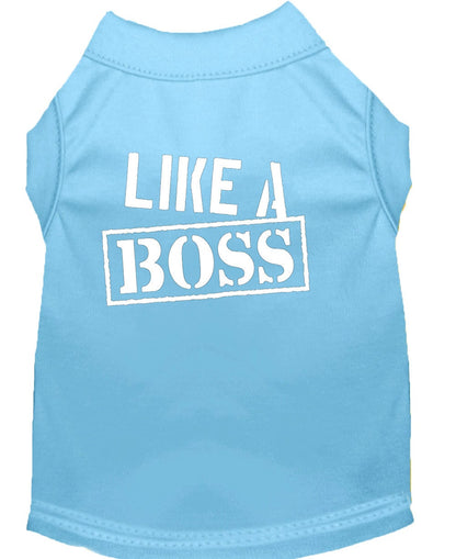 Pet Dog & Cat Shirt Screen Printed, "Like A Boss"