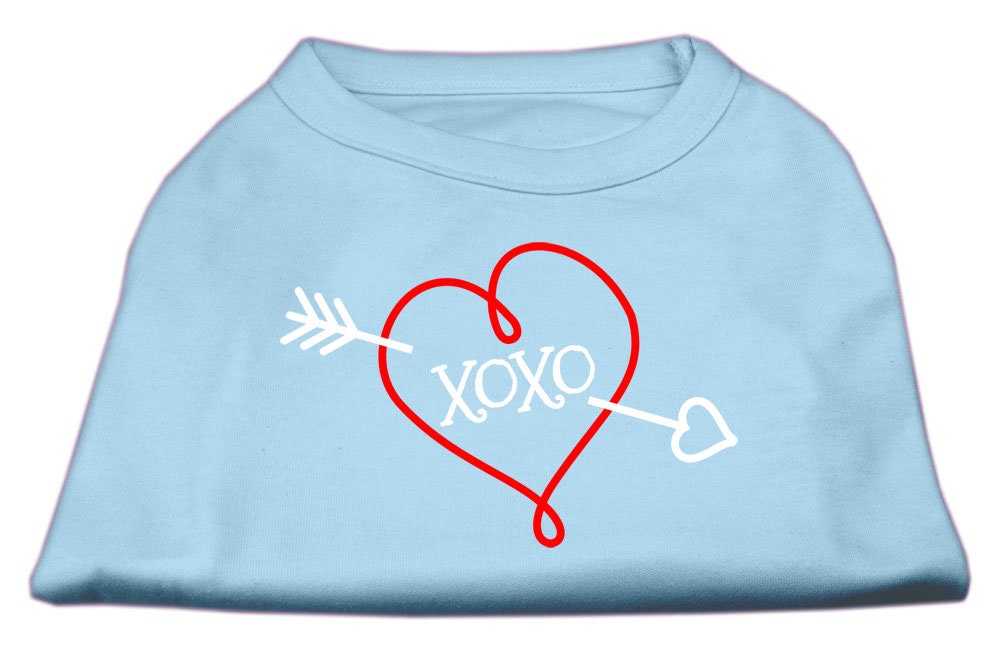 Camiseta para perros y gatos con serigrafía "XOXO"