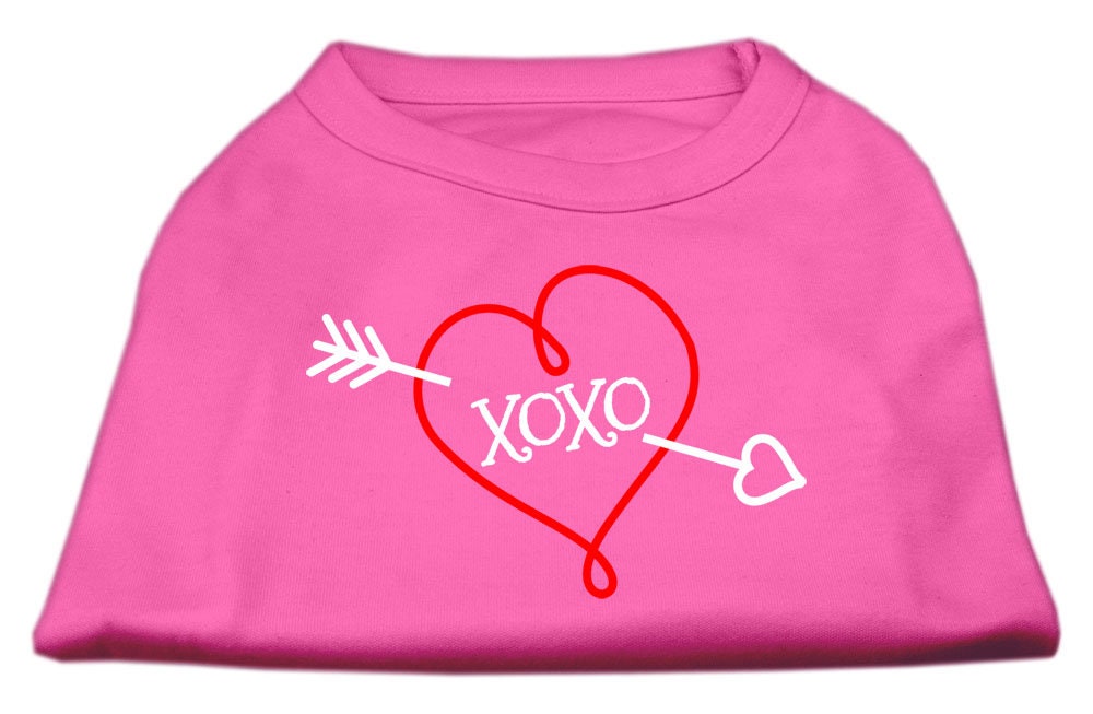 Camiseta para perros y gatos con serigrafía "XOXO"