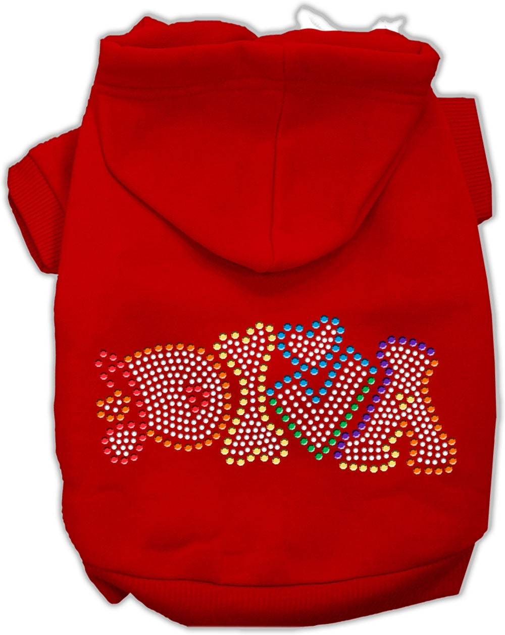 Pet, Dog & Cat Hoodie Rhinestone, "Technicolor Diva"