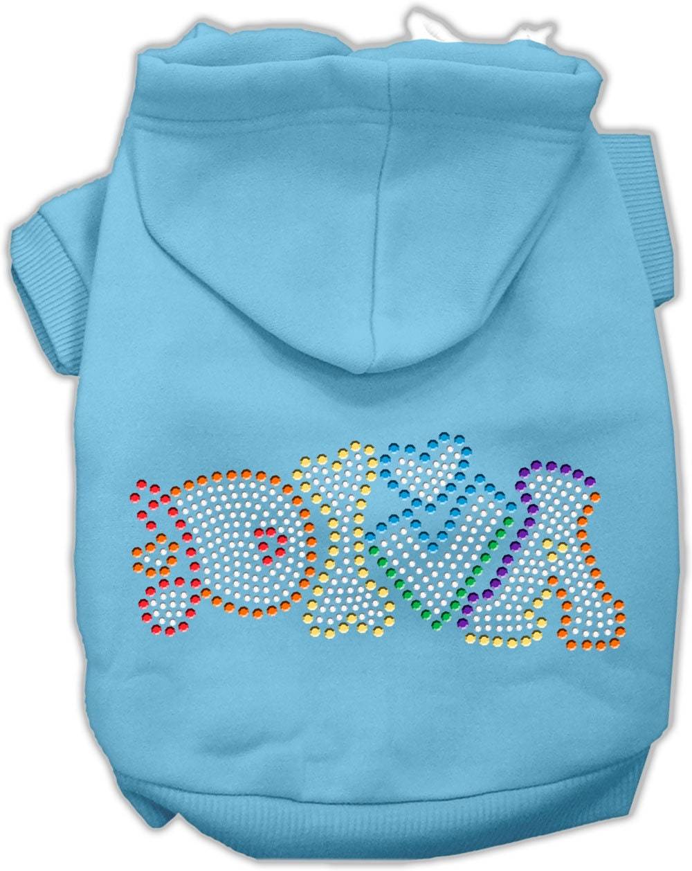 Pet, Dog & Cat Hoodie Rhinestone, "Technicolor Diva"