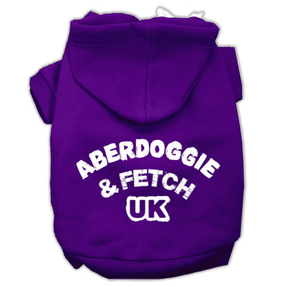 Sudadera con capucha para perros y gatos con serigrafía "Aberdoggie &amp; Fetch UK"