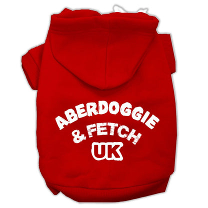 Sudadera con capucha para perros y gatos con serigrafía "Aberdoggie &amp; Fetch UK"