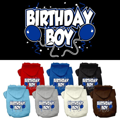 Sudadera con capucha para mascotas, perros y gatos con serigrafía "Birday Boy"